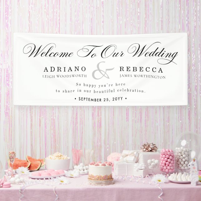 Personalisierte romantische Hochzeit Banner (Party)