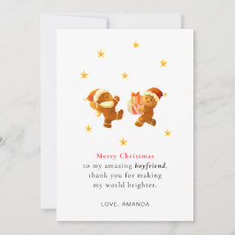 Personalisierte romantische Weihnachtskarte für de Feiertagskarte