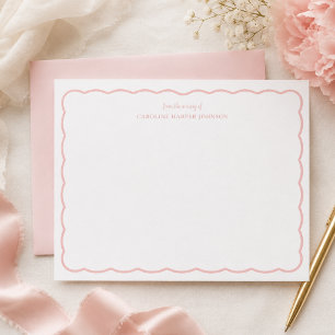 Personalisierte rosa Babyparty-Notizkarten Mitteilungskarte