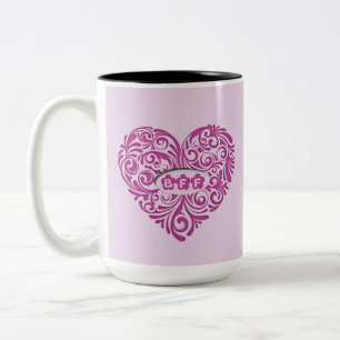 Personalisierte rosa BESTE FREUNDIN Tasse