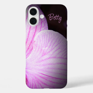 Personalisierte rosa Blume Apple iPhone Case