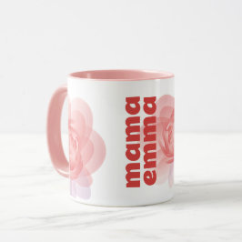Personalisierte rosa Blume Tasse Benutzerdefiniert