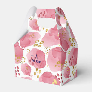 Personalisierte rosa Blumen-Geschenkbox – Benutzer Geschenkschachtel