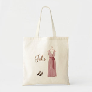 Personalisierte rosa Brautjungfern-Tasche Tragetasche