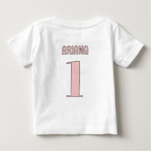 Personalisierte rosa eine alberne Gans erste Gebur Baby T-shirt