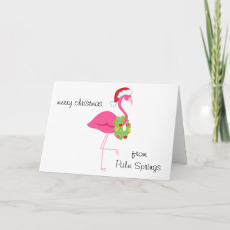 Personalisierte rosa feiertagskarte