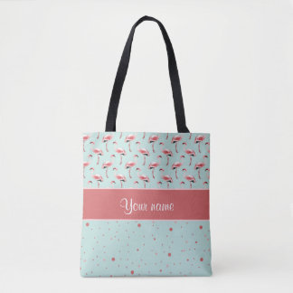 Personalisierte rosa Flamingo-Polka-Punkte