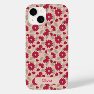 Personalisierte rosa Gänseblümchen iPhone-Hülle Case-Mate iPhone 14 Hülle