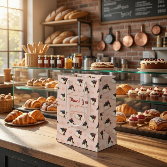 Personalisierte rosa Geschenktüte für Dessertgesch (Von Creator hochgeladen)