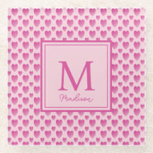 Personalisierte rosa Herzen