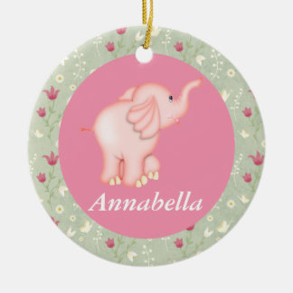 Personalisierte rosa keramikornament