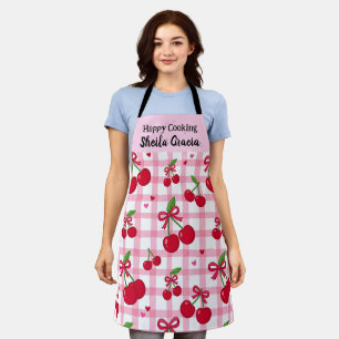 Personalisierte rosa Kirschschürze mit individuell Schürze