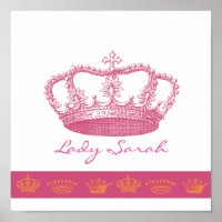 Personalisierte rosa Krone