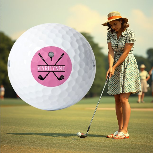 Personalisierte rosa Ladys Golfball (Von Creator hochgeladen)