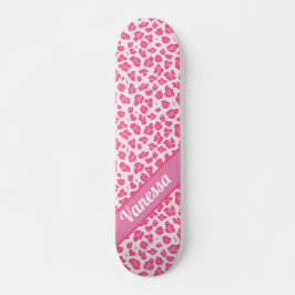 Personalisierte Rosa Leopard Print - Girls Skatebo Skateboard