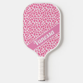 Personalisierte Rosa Leopard Print - Mädchen Pickleball Schläger
