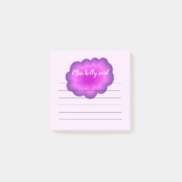 Personalisierte rosa Lila Blume nach dem Einlesen Post-it Klebezettel