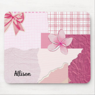 Personalisierte rosa Mauspad