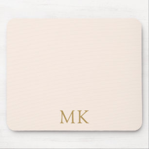 Personalisierte Rosa-Monogramm-Initialen Mousepad
