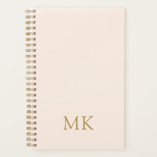 Personalisierte Rosa-Monogramm-Initialen Planer
