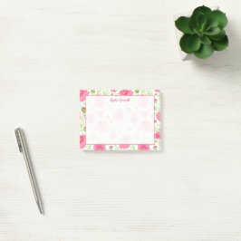 Personalisierte rosa Pfingstrosen Garten Post-it Klebezettel