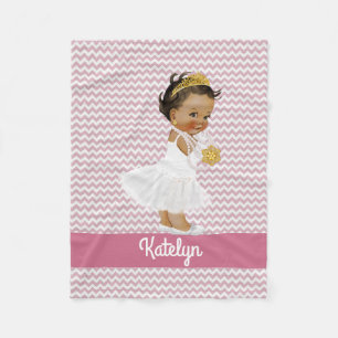 Personalisierte rosa Sparren-ethnische Prinzessin Fleecedecke