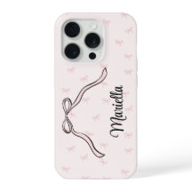 Personalisierte rosa Telefon-Schleife Coquette