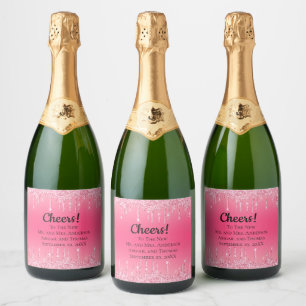 Personalisierte rosa tropfende Glitter-Trendy-Hoch
