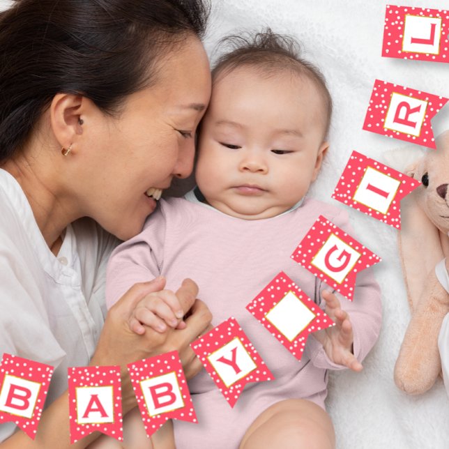 Personalisierte Rosa und Gold Dot Patten Hochzeit Wimpelkette (Von Creator hochgeladen)