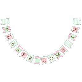 Personalisierte rosa und tadellose wimpelkette