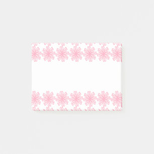 Personalisierte Rosa und Weiß Post-it Klebezettel