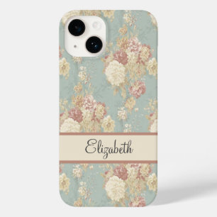 Personalisierte rosa weiße Rosen mit rosafarbenem  Case-Mate iPhone 14 Hülle