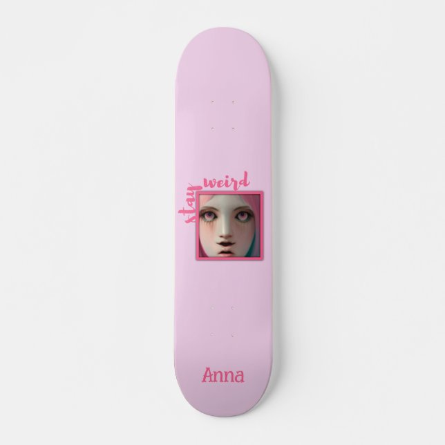 Personalisierte, rosafarbene Coole Skateboard blei (Vorne)