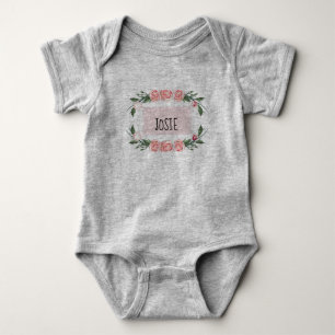 Personalisierte Rose Baby Bodysuit Strampler