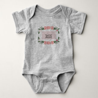 Personalisierte Rose Baby Bodysuit Strampler