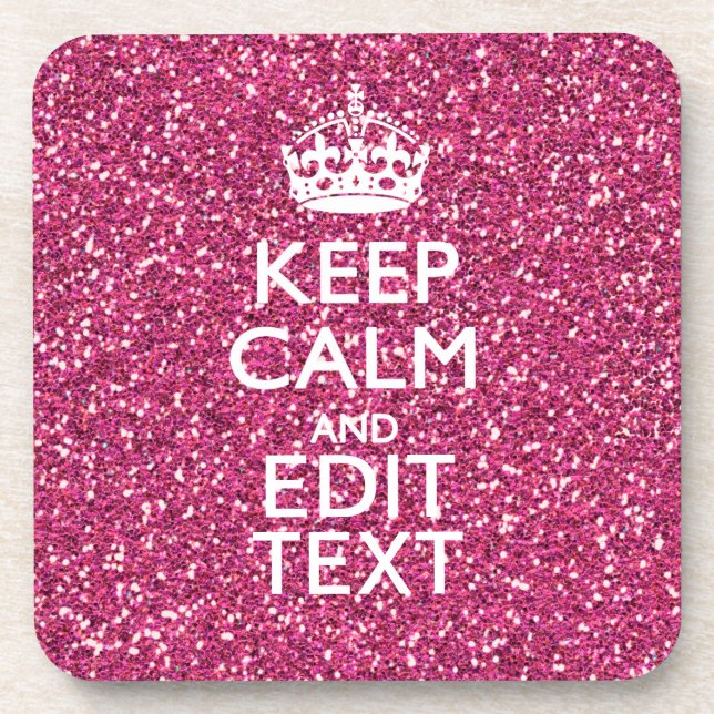 Personalisierte Rose Behalte ruhige Dekoration Getränkeuntersetzer (Vorderseite)