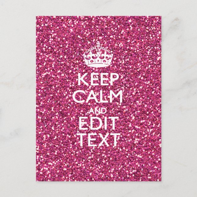 Personalisierte Rose Behalte ruhige Dekoration Postkarte (Vorderseite)