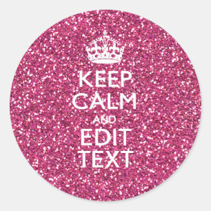 Personalisierte Rose Behalte ruhige Dekoration Runder Aufkleber