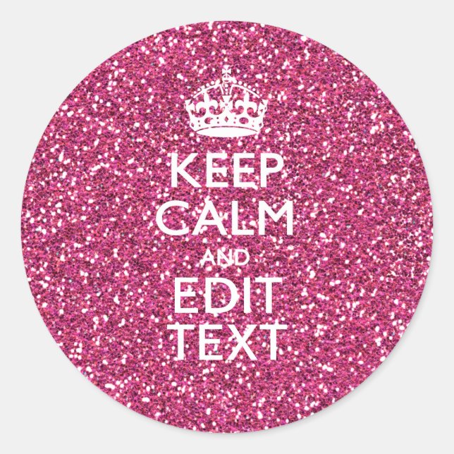 Personalisierte Rose Behalte ruhige Dekoration Runder Aufkleber (Vorderseite)