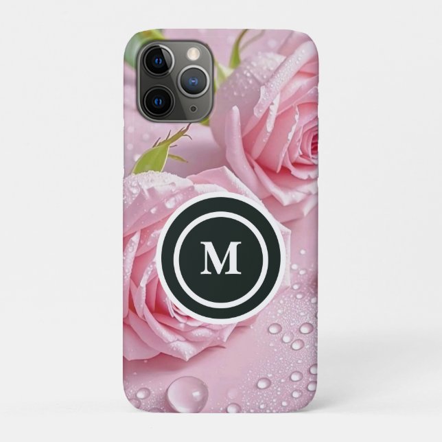 Personalisierte Rose Boho Floral Aquarell  Case-Mate iPhone Hülle (Rückseite)