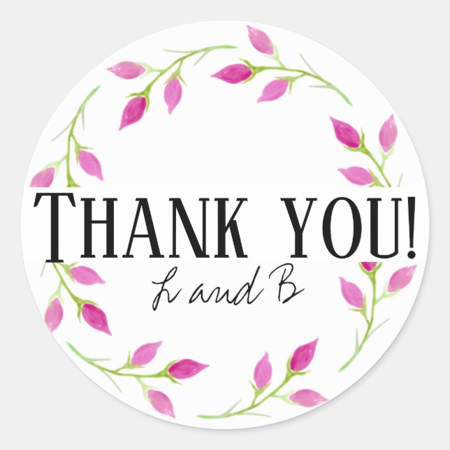 PERSONALISIERTE ROSE DANK IHNEN Aufkleber (Vorderseite)