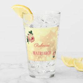 Personalisierte Rose Glas