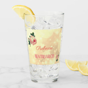 Personalisierte Rose Glas
