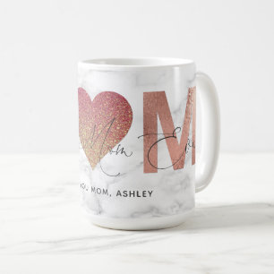 Personalisierte Rose Gold Best Mama Zitat Mutterta Kaffeetasse