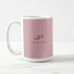 Personalisierte Rose Gold Elegante Mit Monogramm Kaffeetasse