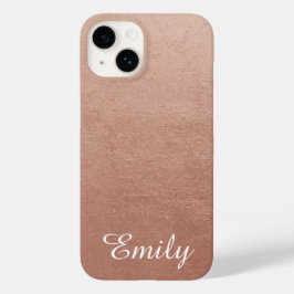 Personalisierte Rose Gold Foil Foto Effekt Case-Mate iPhone 14 Hülle