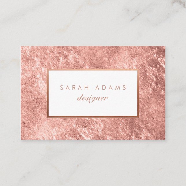 Personalisierte Rose Gold Fox Business Cards Visitenkarte (Vorderseite)