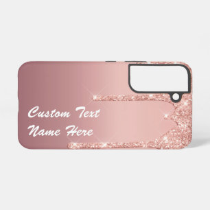 Personalisierte Rose Gold Glitzer - benutzerdefini Samsung Galaxy Hülle
