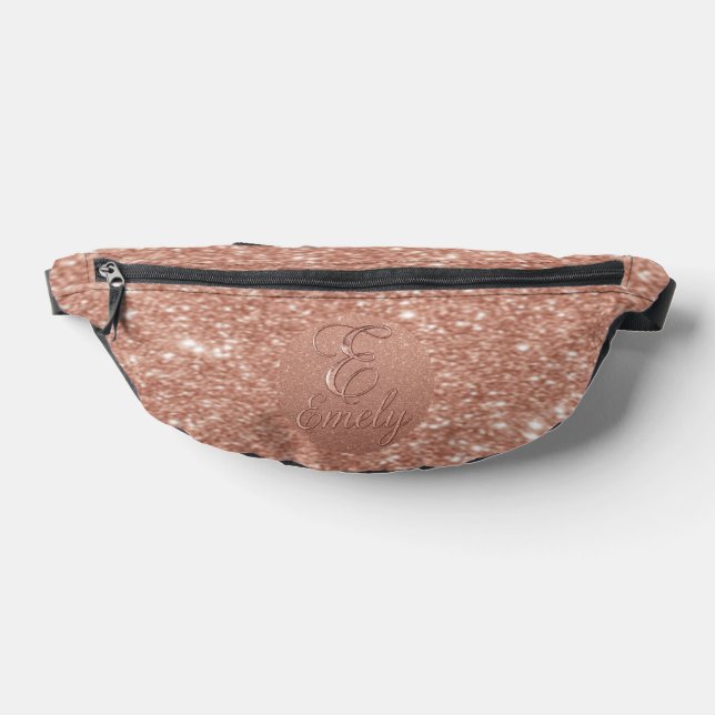 Personalisierte Rose Gold Glitzer Name Design - Ei Bauchtasche (Ablage )