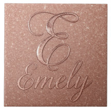 Personalisierte Rose Gold Glitzer Name Design - Ei